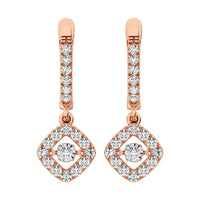 Thumbnail for Diamond 5/8 Ct.Tw. Shimmering Hoop Earrings in 14K Rose Gold