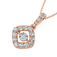 Thumbnail for Diamond 3/8 Ct.Tw. Shimmering Fashion Pendant in 14K Rose Gold