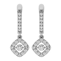 Thumbnail for Diamond 5/8 Ct.Tw. Shimmering Hoop Earrings in 14K White Gold