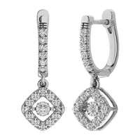 Thumbnail for Diamond 5/8 Ct.Tw. Shimmering Hoop Earrings in 14K White Gold