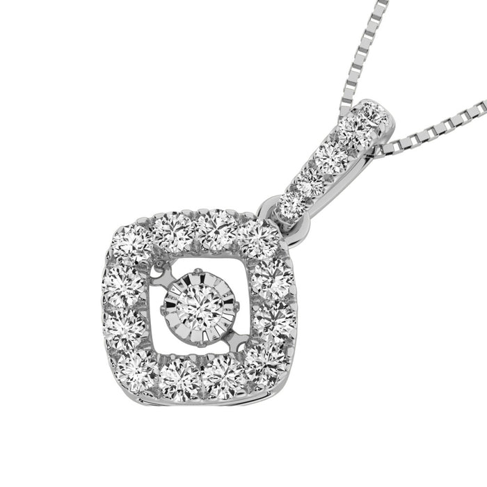 Diamond 3/8 Ct.Tw. Shimmering Fashion Pendant in 14K White Gold