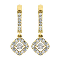 Thumbnail for Diamond 5/8 Ct.Tw. Shimmering Hoop Earrings in 14K Yellow Gold