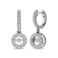 Thumbnail for 14K White Gold 1 Ct.Tw Moving Diamond Earrings
