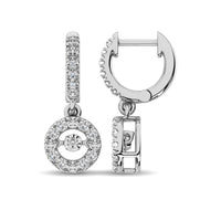 Thumbnail for 14K White Gold 1 Ct.Tw Moving Diamond Earrings