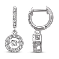 Thumbnail for 14K White Gold 5/8 Ct.Tw Moving Diamond Earrings