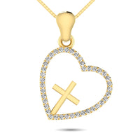Thumbnail for Diamond 1/10 Ct.Tw. Heart Pendant in 10K Yellow Gold