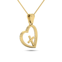 Thumbnail for Diamond 1/10 Ct.Tw. Heart Pendant in 10K Yellow Gold