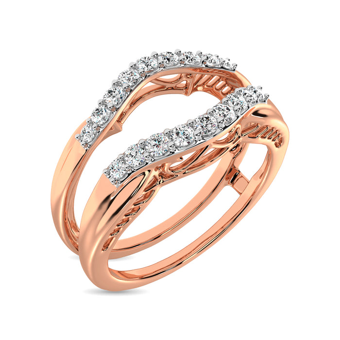 10K Rose Gold 1/4 Ct.Tw.Diamond Guard Ring