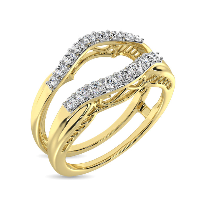 10K Yellow Gold 1/4 Ct.Tw.Diamond Guard Ring