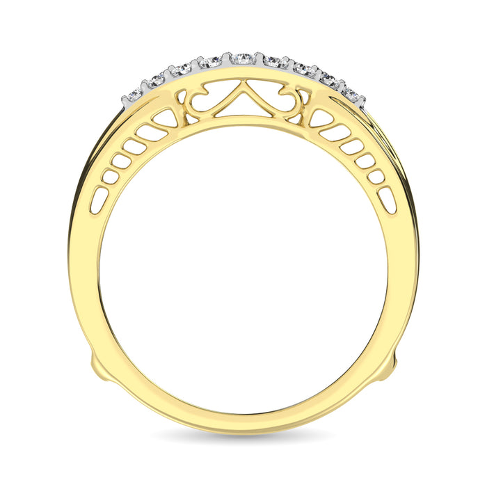 10K Yellow Gold 1/4 Ct.Tw.Diamond Guard Ring