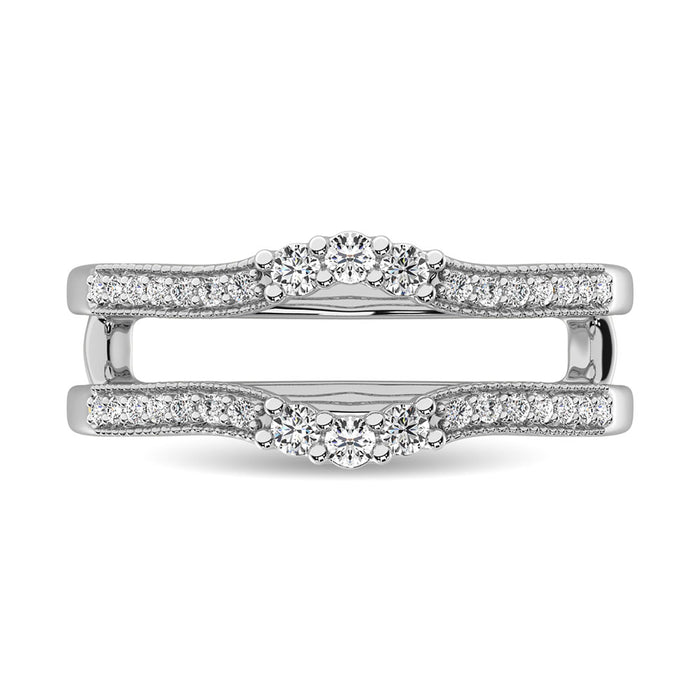 10K White Gold 1/3 Ct.Tw.Diamond Guard Ring