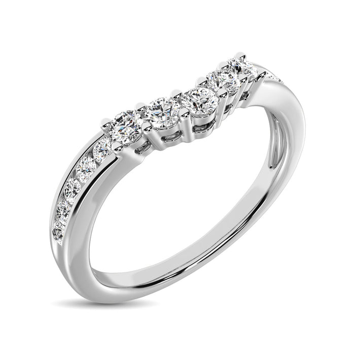 14K White Gold 1/3 Ct.Tw.Diamond Band