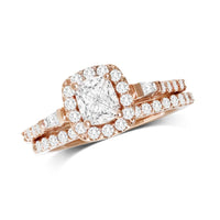 Thumbnail for Lovecut 14K White Gold 1 Ct.Tw.Diamond Bridal Invisible Ring