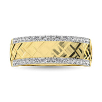 Thumbnail for 14K Yellow Gold 1/2 Ct.Tw.Diamond Machine Mens Band