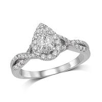 Thumbnail for Lovecuts 14K White Gold 5/8 Ct.Tw.Diamond Engagement Ring