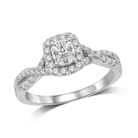 Thumbnail for Lovecuts 14K White Gold 5/8 Ct.Tw.Diamond Engagement Ring