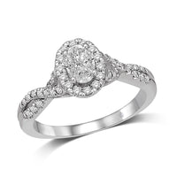 Thumbnail for Lovecuts 14K White Gold 5/8 Ct.Tw.Diamond Engagement Ring