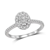 Thumbnail for Lovecuts 14K White Gold 9/10 Ct.Tw.Diamond Engagement Ring