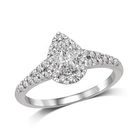 Thumbnail for Lovecuts 14K White Gold 9/10 Ct.Tw.Diamond Engagement Ring
