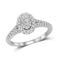 Thumbnail for Lovecuts 14K White Gold 9/10 Ct.Tw.Diamond Engagement Ring