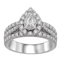Thumbnail for Lovecuts 14K White Gold 1 1/2 Ct.Tw.Diamond Engagement Ring