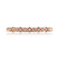 Thumbnail for 14K Rose Gold 1/20 Ctw Diamond Stackable Band
