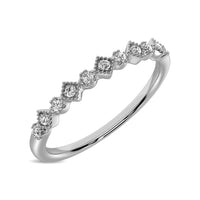 Thumbnail for 14K White Gold 1/20 Ctw Diamond Stackable Band