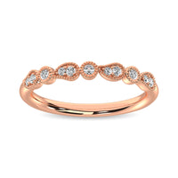 Thumbnail for 14K Rose Gold 1/10 Ctw Diamond Stackable Band