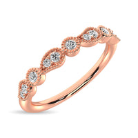 Thumbnail for 14K Rose Gold 1/10 Ctw Diamond Stackable Band