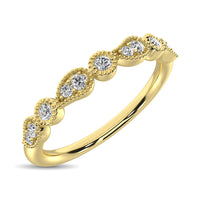 Thumbnail for 14K Yellow Gold 1/10 Ctw Diamond Stackable Band