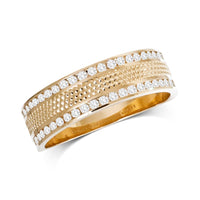 Thumbnail for 14K Yellow Gold 1/2 Ct.Tw.Diamond Machine Mens Band
