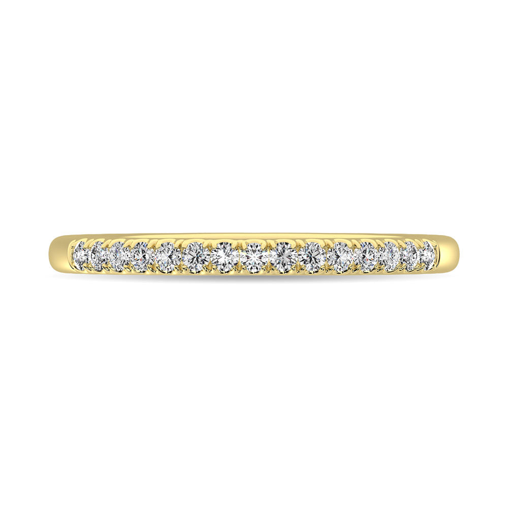 14K Yellow Gold Diamond 1/8 Ct.Tw. Men's Machine Band