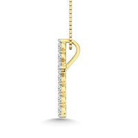 Thumbnail for 14K Yellow Gold 1/5 Ct.Tw.Diamond Cross Pendant