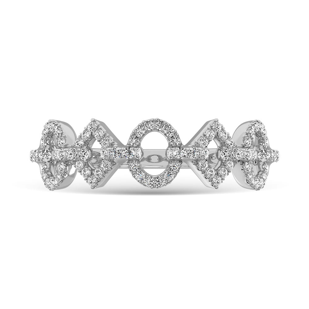 14K White Gold 1/4 Ct.Tw.Diamond Fashion Ring