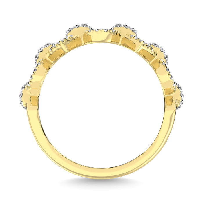 14K Yellow Gold 1/4 Ct.Tw.Diamond Fashion Ring