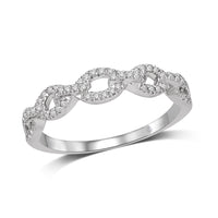 Thumbnail for 14K White Gold 1/6 Ct.Tw.Diamond Stackable Band