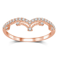 Thumbnail for 14K Rose Gold 1/5 Ct.Tw.Diamond Stackable Band