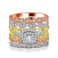 Thumbnail for 14K White Gold 1/10 Ct.Tw.Diamond Stackable Band
