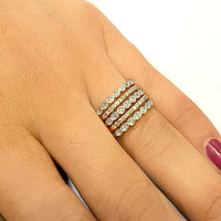 Thumbnail for 14K White Gold 1/10 Ct.Tw.Diamond Stackable Band