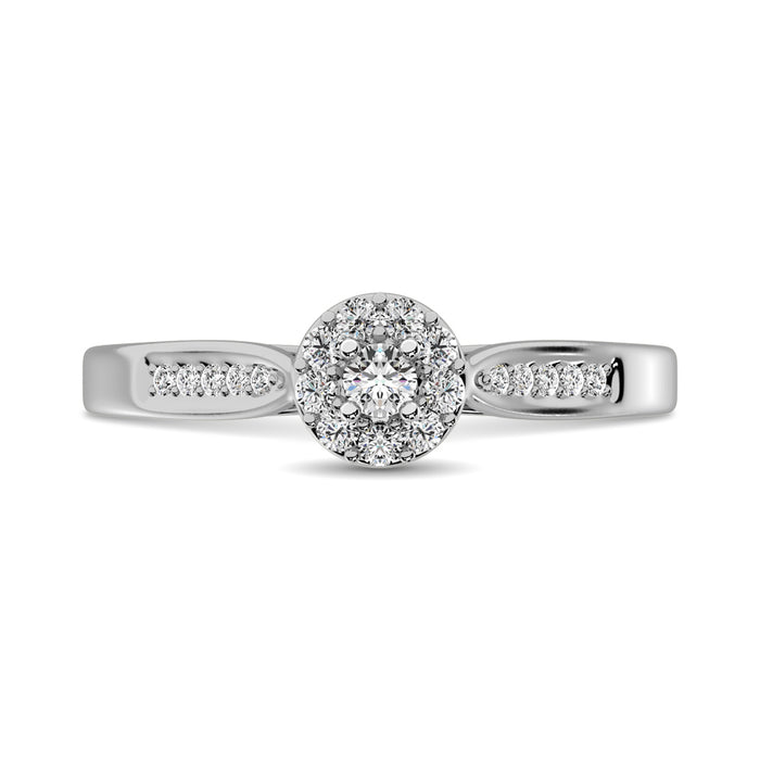 10K White Gold 1/4 Ctw Diamond Promise Ring