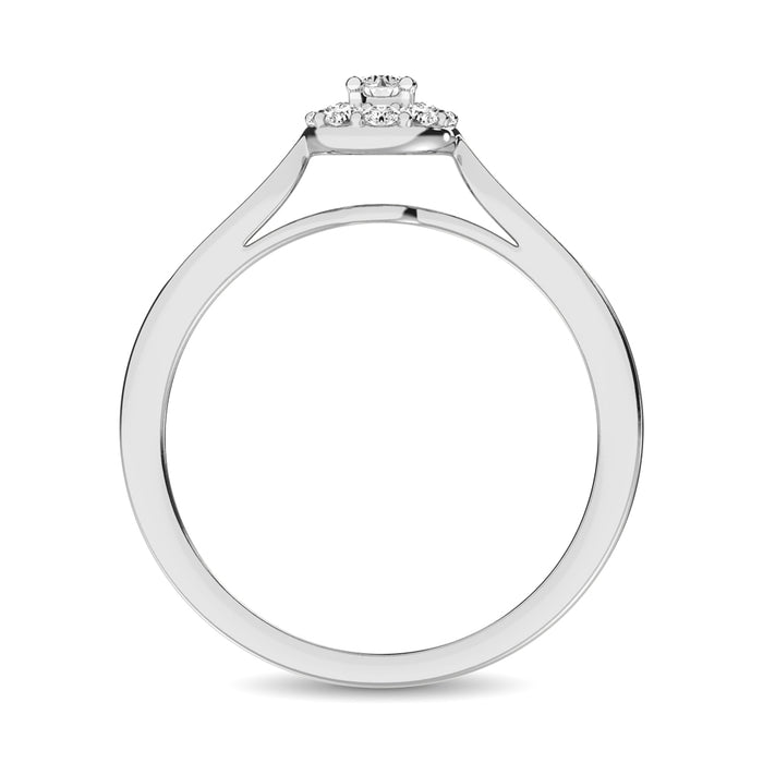 10K White Gold 1/4 Ctw Diamond Promise Ring