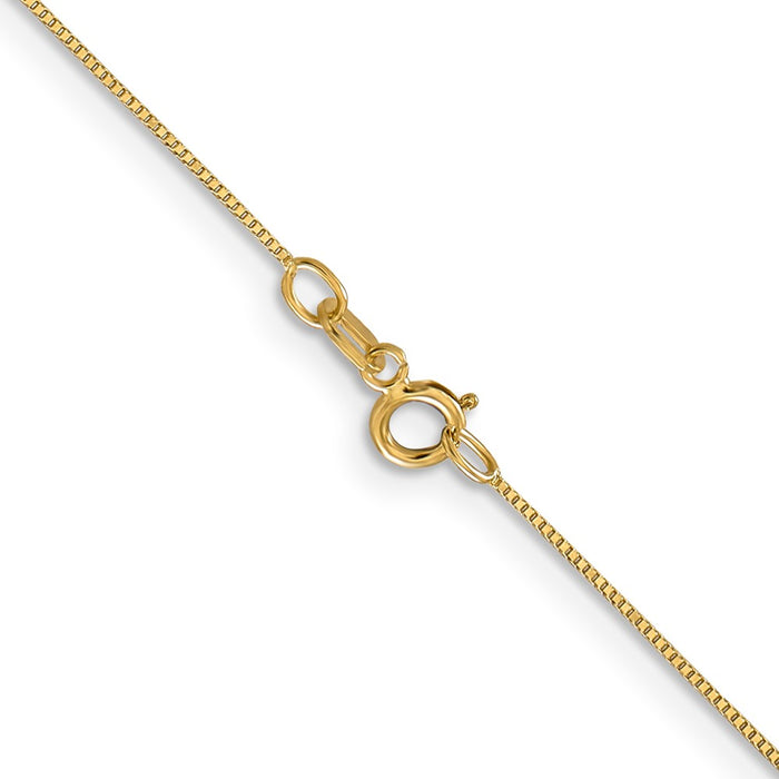 14k .5mm Carded Box Chain