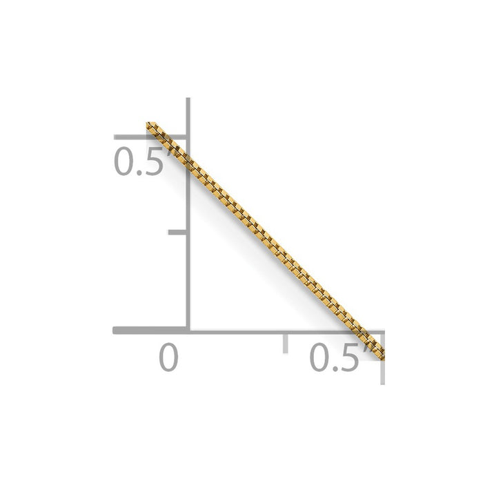 14k .5mm Carded Box Chain
