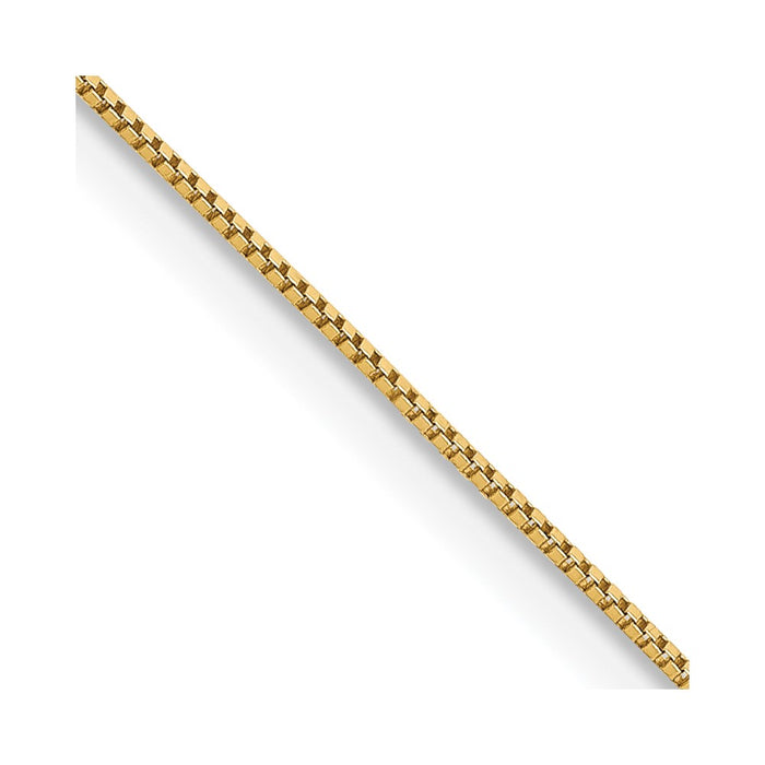 14k .5mm Carded Box Chain