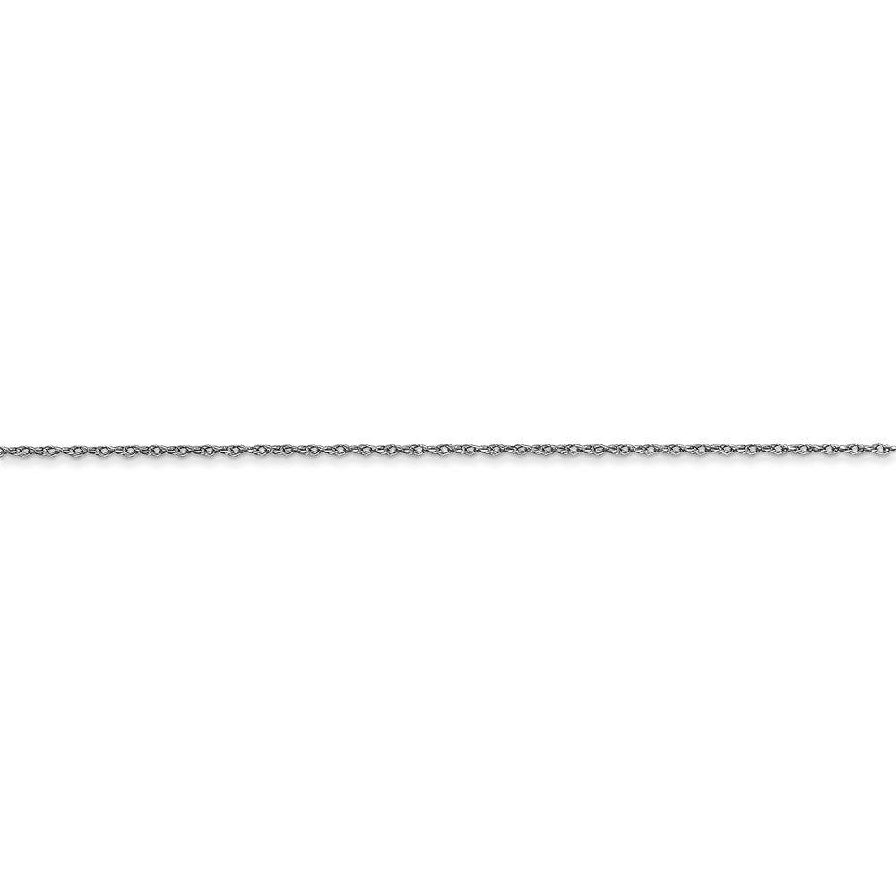14k White Gold .5 mm (CARDED) Cable Rope Chain
