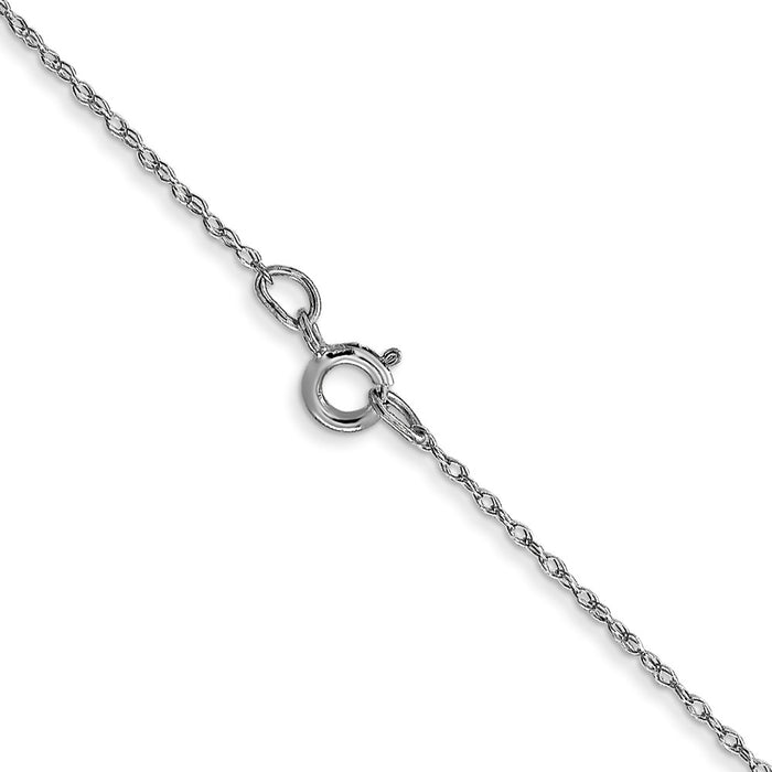 14k White Gold .5 mm (CARDED) Cable Rope Chain