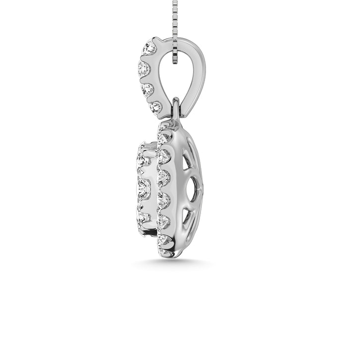 14K White Gold 2 Ctw Diamond Fashion Pendant