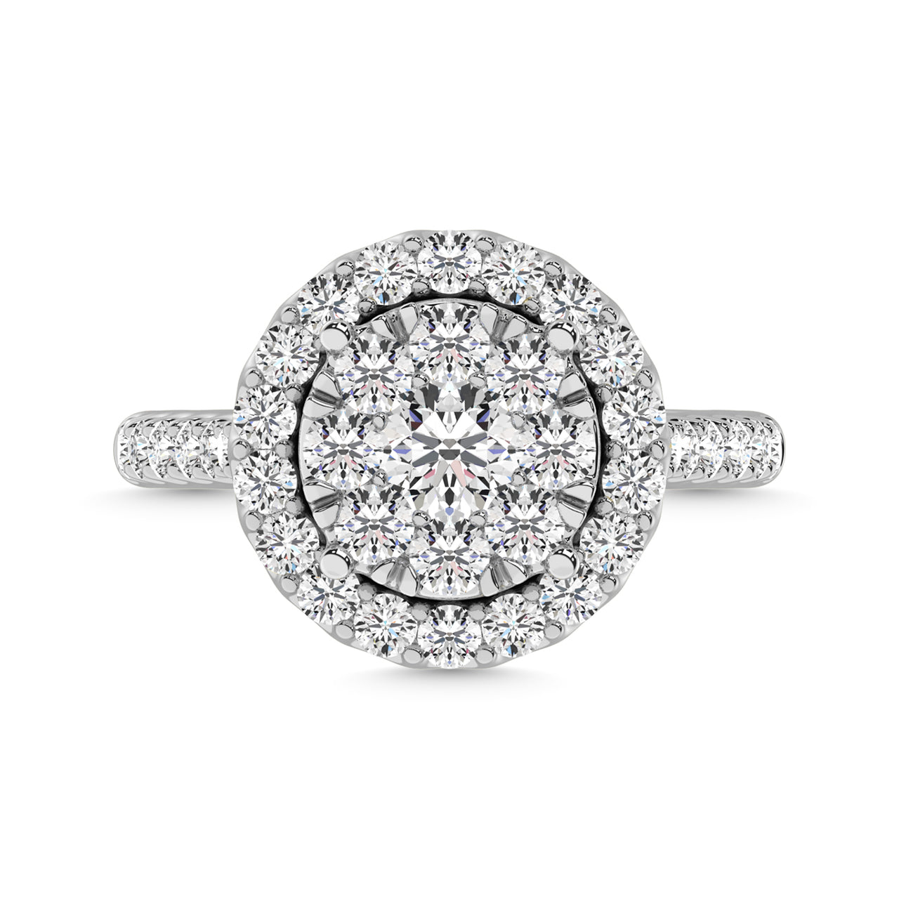 14K White Gold 2 Ctw Diamond Fashion Ring
