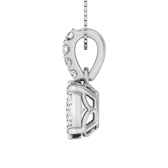 14K White Gold 1 1/2 Ctw Diamond Fashion Pendant