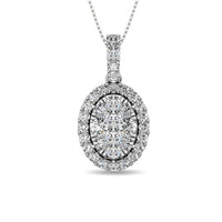 Thumbnail for 14K White Gold 1 1/4 Ctw Diamond Fashion Pendant